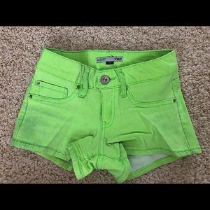 YMI Neon Green Hyper Stretchy  Shorts Hot Short